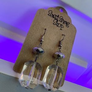 Handmade by SassiSwagShop Clear and Silver Bead  Custom Earrings